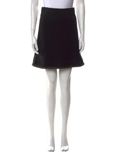 Pre-owned Kate Spade Wool Mini Skirt In Black