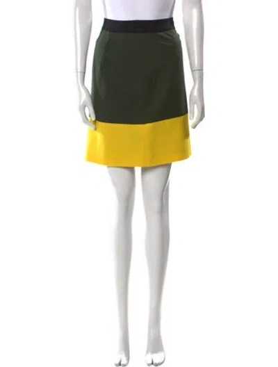 Pre-owned Kate Spade Wool Mini Skirt In Green