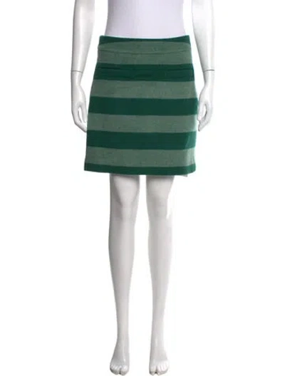 Pre-owned Kate Spade Wool Mini Skirt In Green