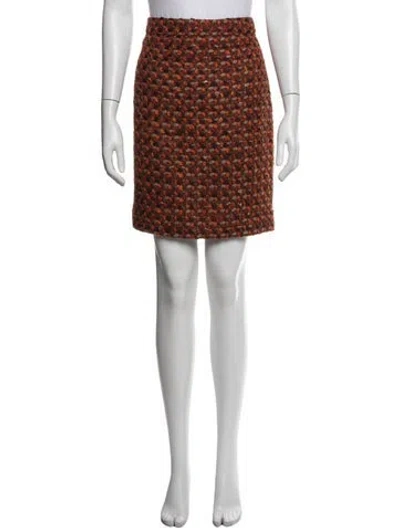 Pre-owned Kate Spade Wool Mini Skirt In Orange