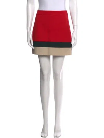 Pre-owned Kate Spade Wool Mini Skirt In Red
