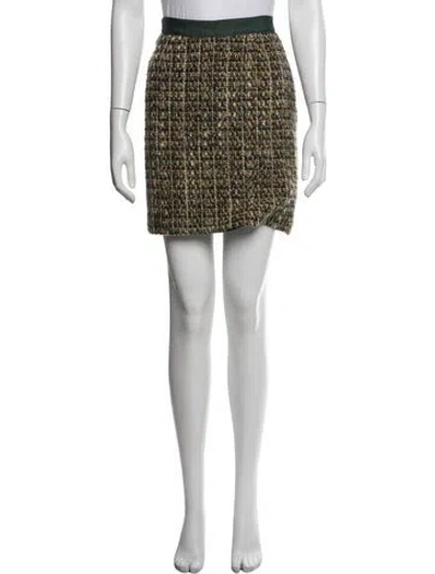 Pre-owned Kate Spade Wool Mini Skirt In White