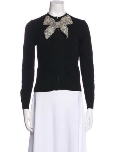 Pre-owned Kate Spade Wool Mock Neck Sweater In Black