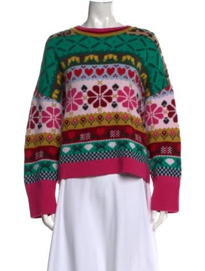 Pre-owned Kate Spade Wool Patterned Sweater In Multicolor