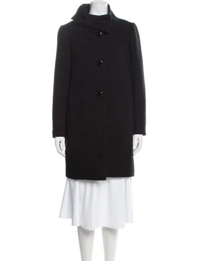 Pre-owned Kate Spade Wool Peacoat In Black
