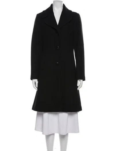 Pre-owned Kate Spade Wool Peacoat In Black