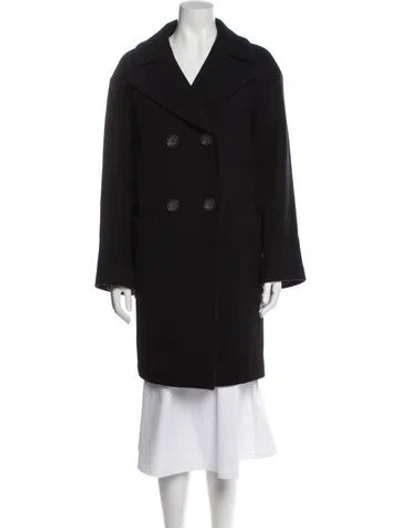 Pre-owned Kate Spade Wool Peacoat In Black