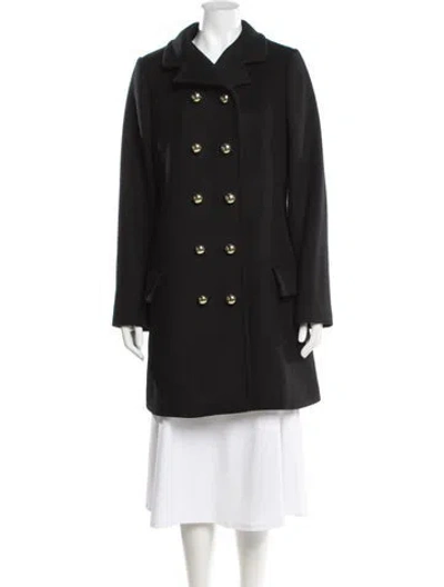 Pre-owned Kate Spade Wool Peacoat In Black