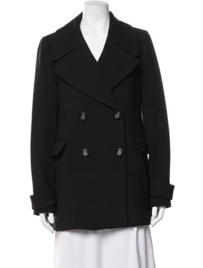 Pre-owned Kate Spade Wool Peacoat In Black