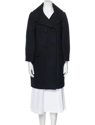 Pre-owned Kate Spade Wool Peacoat In Blue