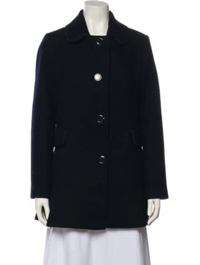 Pre-owned Kate Spade Wool Peacoat In Blue