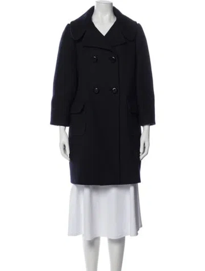 Pre-owned Kate Spade Wool Peacoat In Blue