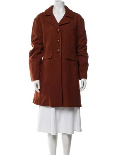 Pre-owned Kate Spade Wool Peacoat In Brown