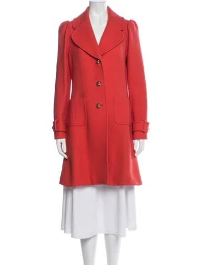 Pre-owned Kate Spade Wool Peacoat In Orange
