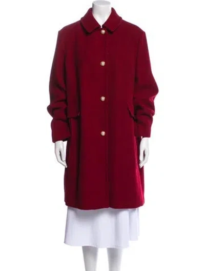 Pre-owned Kate Spade Wool Peacoat In Red