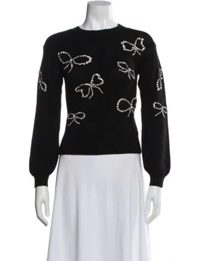 Pre-owned Kate Spade Wool Printed Sweater In Black