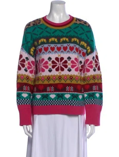 Pre-owned Kate Spade Wool Printed Sweater In Multi