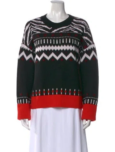 Pre-owned Kate Spade Wool Printed Sweater W/ Tags In Black