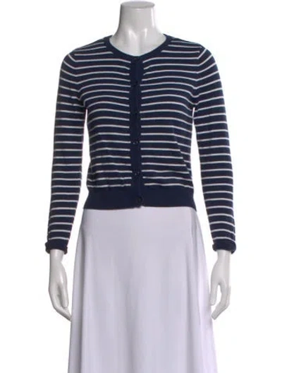 Pre-owned Kate Spade Wool Scoop Neck Sweater In Gray