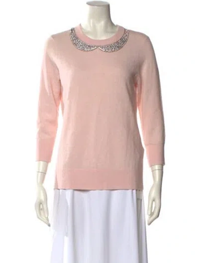 Pre-owned Kate Spade Wool Scoop Neck Sweater In Pink
