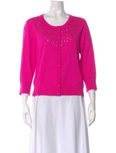 Pre-owned Kate Spade Wool Scoop Neck Sweater In Pink