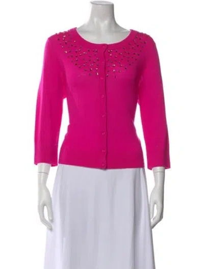 Pre-owned Kate Spade Wool Scoop Neck Sweater In Pink