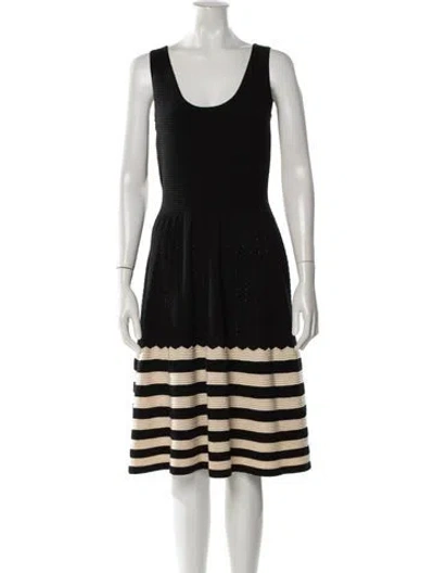 Pre-owned Kate Spade Wool Striped Sweater In Black