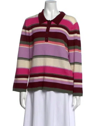 Pre-owned Kate Spade Wool Striped Sweater In Multi