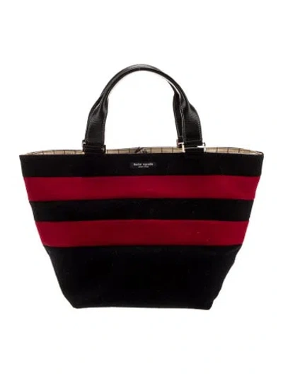 Pre-owned Kate Spade Wool Tote In Black