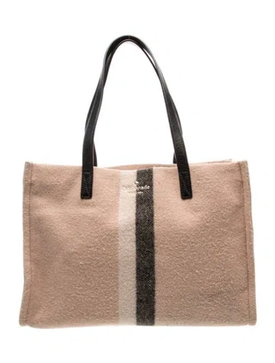 Pre-owned Kate Spade Wool Tote In Neutrals
