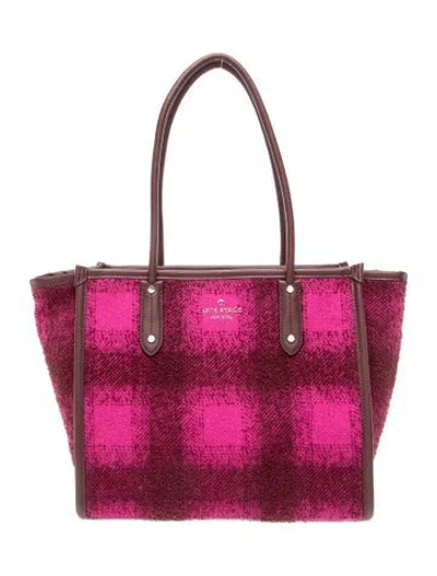 Pre-owned Kate Spade Wool Tote In Pink