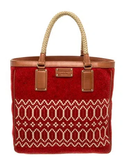 Pre-owned Kate Spade Wool Tote In Red