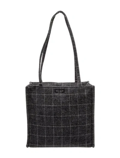 Pre-owned Kate Spade Wool Tote Vintage In Grey