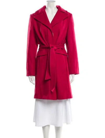 Pre-owned Kate Spade Wool Trench Coat In Red