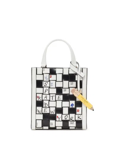 Kate Spade Wordplay Manhattan Mini Tote Bag In True White Multi