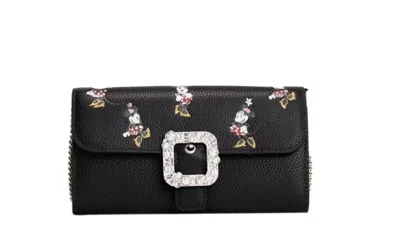 Kate Spade X Disney Black Leather Minnie Mouse Wallet Crossbody Bag