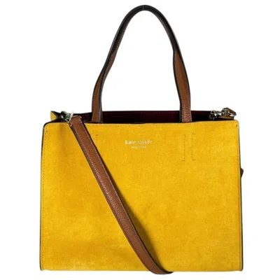 Pre-owned Kate Spade Yellow Suede Leather Handbag Shoulder Bag ()