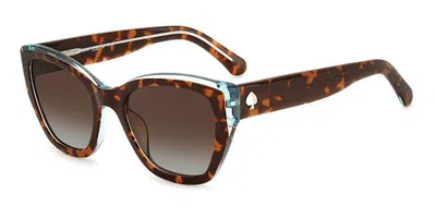 Kate Spade Yolanda/s 086/la Women's Sunglasses Tortoiseshell Size 51 In Brown