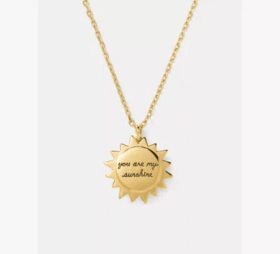 Kate Spade New York You Are My Sunshine Pendant Necklace In Gold