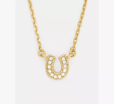 Kate Spade You're A Gem Pave Horseshoe Pendant In Gold