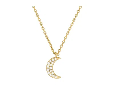 Kate Spade You're A Gem Pave Moon Pendant Necklace Clear/gold: One Size