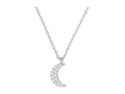 Kate Spade You're A Gem Pave Moon Pendant Necklace Clear/silver: One Size