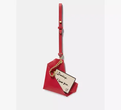 Kate Spade Yours Truly Origami Heart Bag Charm In Red