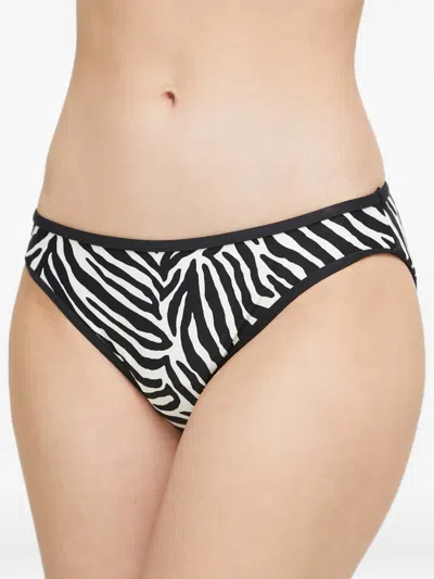 Kate Spade Zebra-print Bikini Bottoms In Animal Print