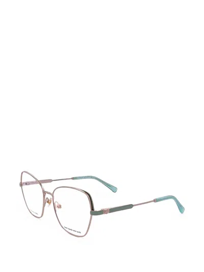 Kate Spade Zeena Geometric-frame Glasses In Transparent