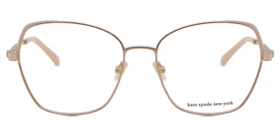 Kate Spade Zeena/g Asian Fit Au2 Women's Glasses Rose-gold Size 54 - Free Lenses - Blue Light Block Available In Rose Gold