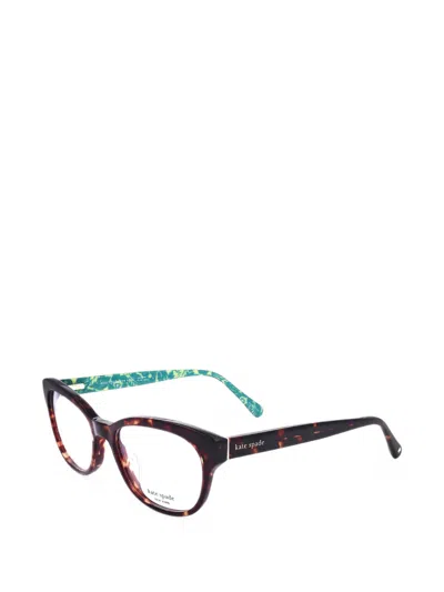 Kate Spade Zelda Tortoiseshell-effect Glasses In Brown