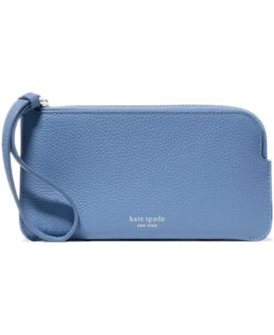 Kate Spade Zippy Mini Card Case In Blue
