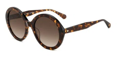 Kate Spade Zya/g/s Asian Fit 086/ha Women's Sunglasses Tortoiseshell Size 55 In Brown