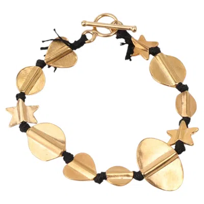 Pre-owned Katerina Makriyianni Mini Katerina's Treasure Bracelet In Silk & Vermeil By  In Multi